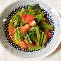 violets's cooksnap of when they made 小松菜とトマトでさっぱりサラダ.