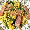 モケ缶's cooksnap of when they made ☆毎日食べたい ニラ玉ベーコン炒め.