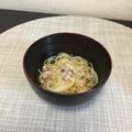 ☆こまっと☆'s cooksnap of when they made ざるラーメンにノビルのムカゴをトッピング.