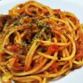 sunujiro's cooksnap of when they made かにのトマトソースパスタ＊カニカマで絶品.
