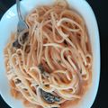su3's cooksnap of when they made 「あかり」を使って明太クリームパスタ.