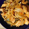 げんき065's cooksnap of when they made ご飯にあう鶏モモとしめじのピリ辛炒め.