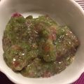 黒めんぼう's cooksnap of when they made ミズのたたき.