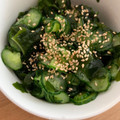 ポメちょん's cooksnap of when they made きゅうりとわかめの酢の物.