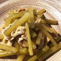 ちよこれいと♡'s cooksnap of when they made ふきの下処理と油揚げとふきの煮物.