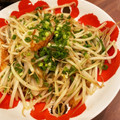 パッシーユ's cooksnap of when they made 水菜ともやしと竹輪のオイマヨ炒め.