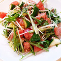 オアシス☆彡's cooksnap of when they made トマトとキュウリと水菜とツナのサラダ.
