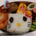やみっぺ's cooksnap of when they made キティちゃん弁当（キャラ弁）.