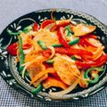 Satoco❋'s cooksnap of when they made たっぷり彩り野菜とサーモンのムニエル.
