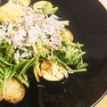 もぐドン's cooksnap of when they made なすと水菜しらすの　コクうまポン酢かけ.