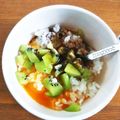 島猫。's cooksnap of when they made キウイ入り卵かけご飯、醤油味.