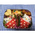 canelé032's cooksnap of when they made 簡単！キャラ弁当☆カニかまキティちゃん☆.