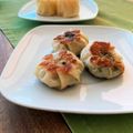 dalimix's cooksnap of when they made にらまんじゅうの花包み.