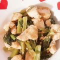 Milly♡'s cooksnap of when they made 鶏と小松菜の豆板醤マヨ炒め★.