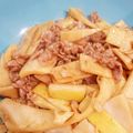 ぷぬーぴーさん's cooksnap of when they made 簡単！大量消費！竹の子と豚肉の甘辛炒め♪.