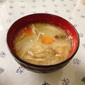 waco25's cooksnap of when they made 朝食！ 大根 人参と 油揚げの お味噌汁.