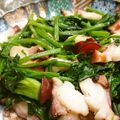 sonomay's cooksnap of when they made タコとほうれん草のささっと炒め.