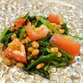 アイリッシュショコラ's cooksnap of when they made ほうれん草とトマトの納豆和え.