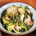 低カロ探検隊's cooksnap of when they made 5分でおつまみ！サラダチキンのキムチ和え.