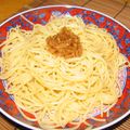 machi5111's cooksnap of when they made ゴマ油と柚子胡椒で！なめたけパスタ.