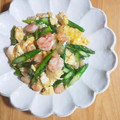 クッキングかぁ♡'s cooksnap of when they made 美味♡海老とアスパラの卵炒め.