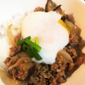 サクラポムポム's cooksnap of when they made 温玉麻婆茄子丼.