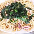 まいあみちゃん's cooksnap of when they made イカ納豆と青じその冷たいスパゲッティー.