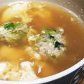 tera☆mix's cooksnap of when they made 餃子のタネと卵でふわふわ中華スープ.