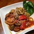 kbitch's cooksnap of when they made 牛肉と赤ピーマンのトマトソースパスタ　.