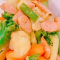 献立に毎日困る's cooksnap of when they made 洋風野菜ミックスのチーズコンソメ炒め.