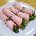ねこのおかあさん☆'s cooksnap of when they made 貝割れ大根をハムと海苔と鰹節で巻いて☺⛄.
