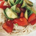 カニエ's cooksnap of when they made トマトとアボカドのさっぱりそうめん.