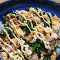 だいたいぶ's cooksnap of when they made ほうれん草と卵と豚肉の和え物.
