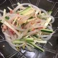 ラクラクダ's cooksnap of when they made もやしときゅうりの梅肉チューブあえ.