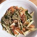 y00x's cooksnap of when they made サーモン☆ミョウガ☆大葉☆簡単和え.