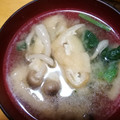 オデッタ's cooksnap of when they made ほうれん草・シメジ・油揚げの味噌汁.
