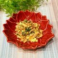 なつき☆ミ's cooksnap of when they made 水菜とカニカマで､フーヨーハイ風.