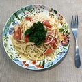 かぼすレモン's cooksnap of when they made 大葉香る♪タコとトマトの冷製パスタ.