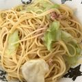 youshizu's cooksnap of when they made キャベツとツナのパスタ.