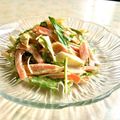 お料理ニャロメ's cooksnap of when they made 水菜パプリカ・カニカマのカレーマヨサラダ.