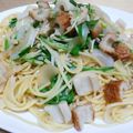 ハロゲン's cooksnap of when they made ちくわと水菜のかんたんパスタ★.