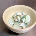 olive11's cooksnap of when they made きゅうりとちくわのマヨ和え.