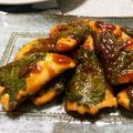 たまにゃんときよみ's cooksnap of when they made 簡単おつまみ！ 鶏ささ身の大葉味噌焼き！.