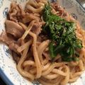きゅんまる's cooksnap of when they made 豚バラとネギのニンニクぽん酢焼うどん.