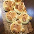 happiness7's cooksnap of when they made かわいい♪丸パンでぶたパン☆.