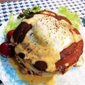 まり0105's cooksnap of when they made おかず系に合う！もちもちパンケーキ★.