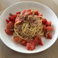 亜久里's cooksnap of when they made トマトとツナの冷製パスタ.