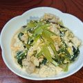 クックVOY1Q3☆'s cooksnap of when they made ポン酢が隠し味!!豚と小松菜の豆腐卵とじ.