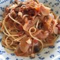 Nana983's cooksnap of when they made トマトとツナのアンチョビ入りパスタ.