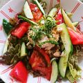 amomoa's cooksnap of when they made トマトとなすの冷製そうめん.